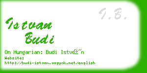 istvan budi business card